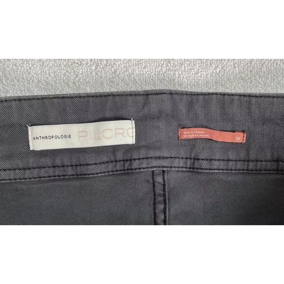 ANTHROPOLOGIE Pilcro Dark Gray / Black Denim Pants 32 Y2K Grunge Punk 90’s 80’s - Picture 9 of 14